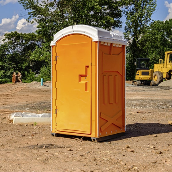 can i customize the exterior of the portable restrooms with my event logo or branding in New Amsterdam Indiana